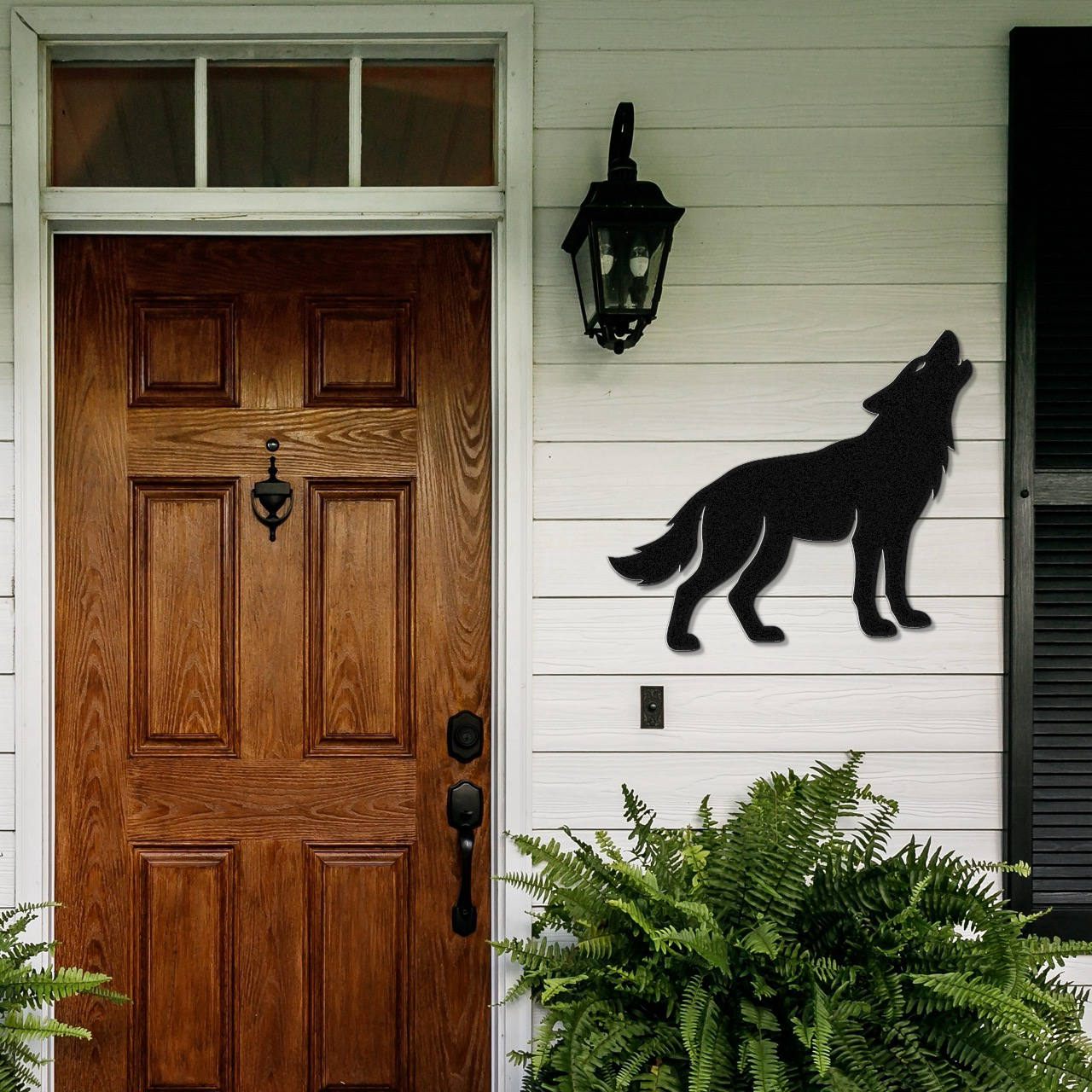 Howling Coyote Metal Wall Art