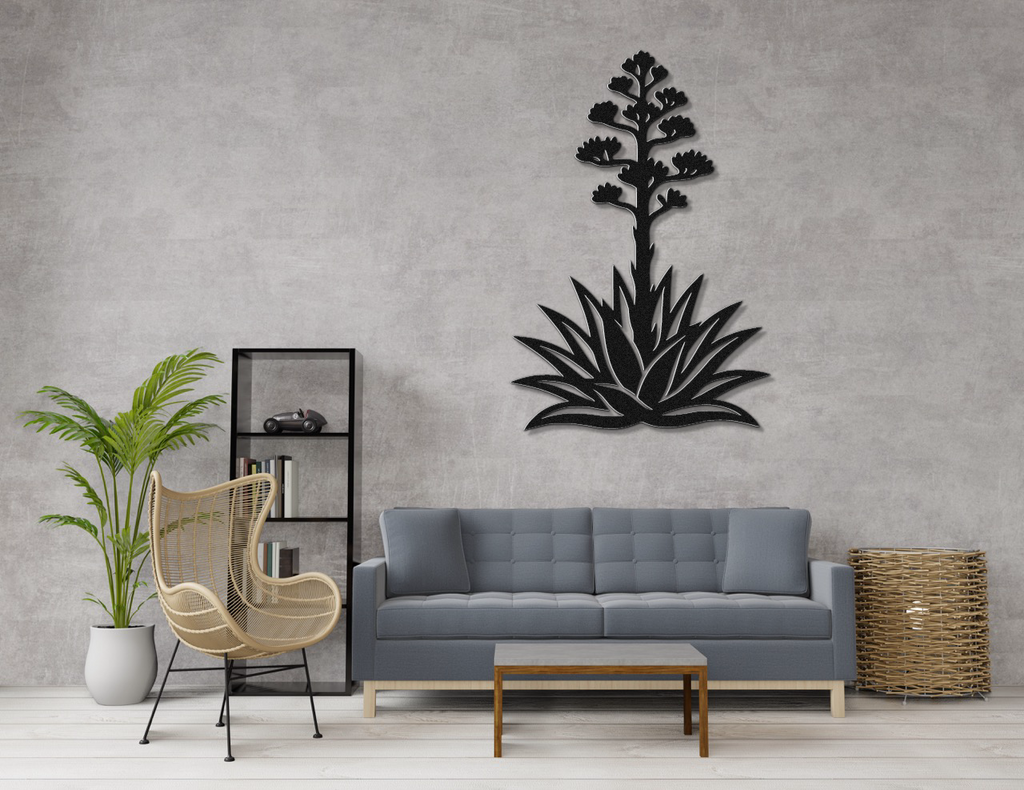 Blooming Agave Metal Wall Art