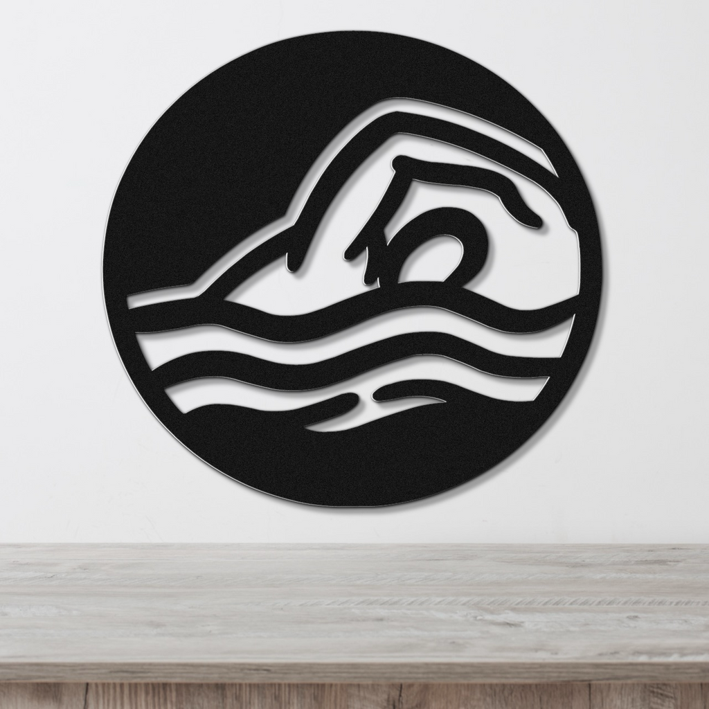 Swimmer Metal Wall Art