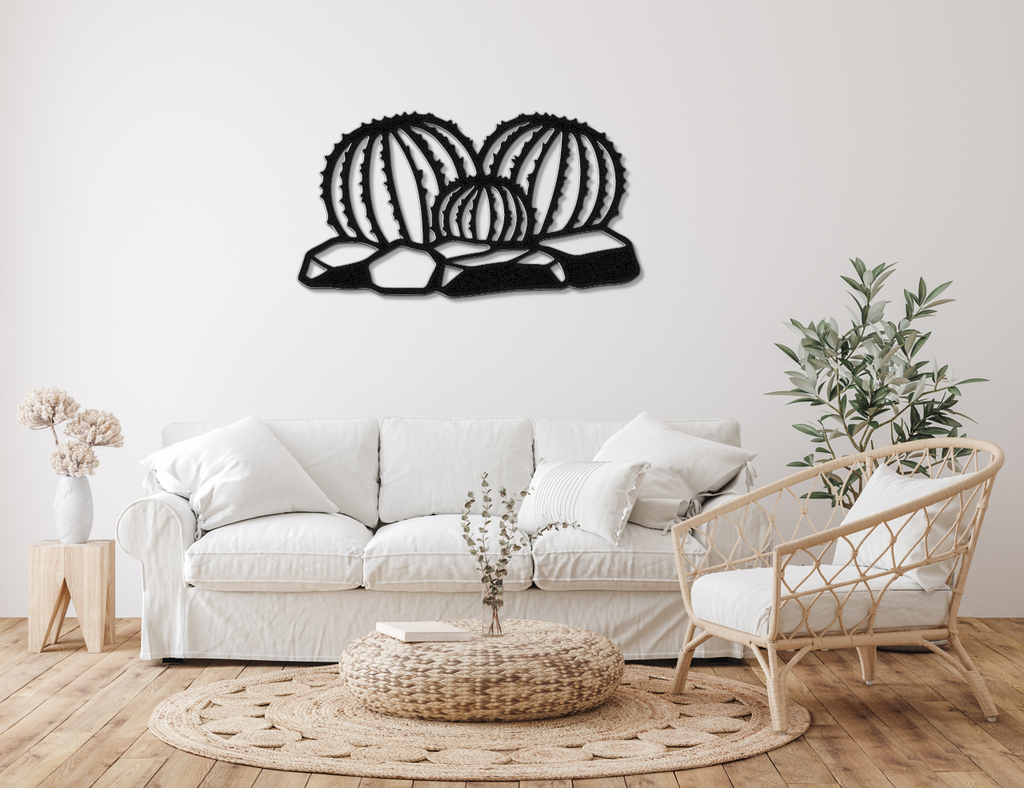 Barrel Cactus Metal Wall Art