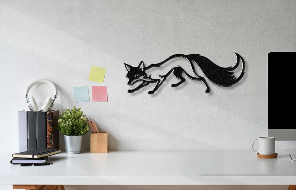 Sneaky Fox Metal Wall Art