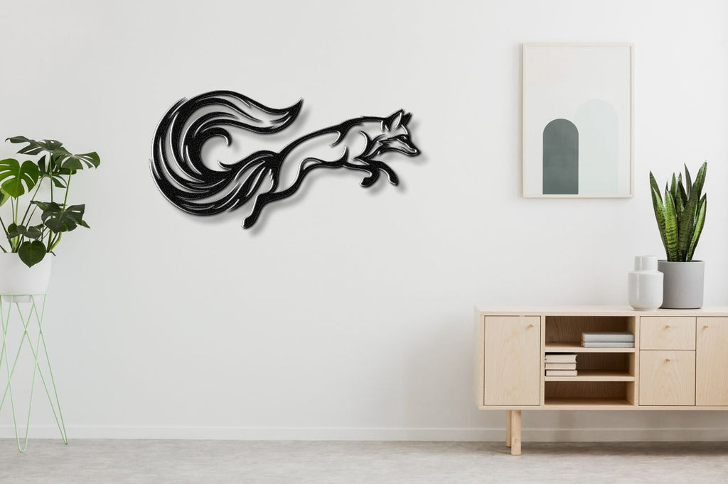 Sneaky Fox Metal Wall Art