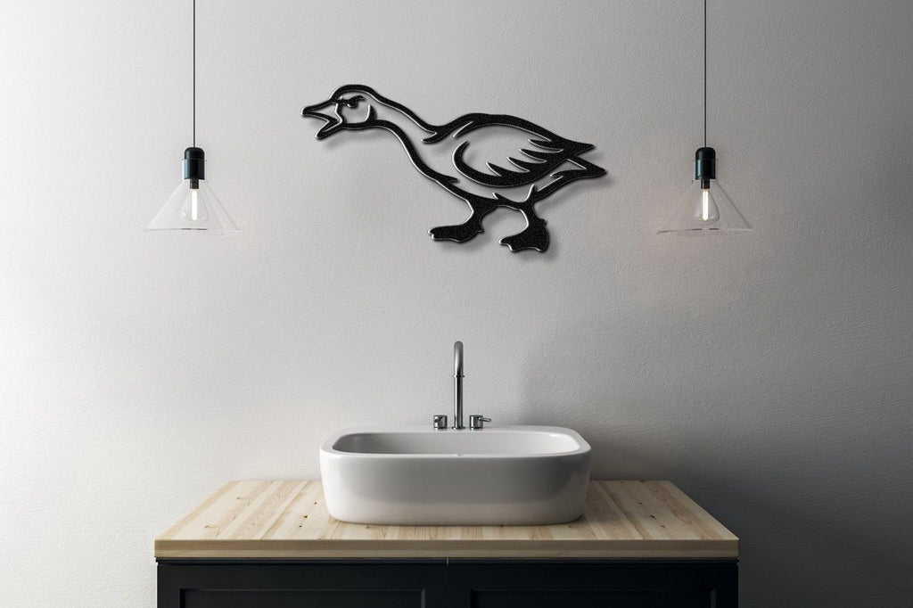 Angry Goose Metal Wall Art