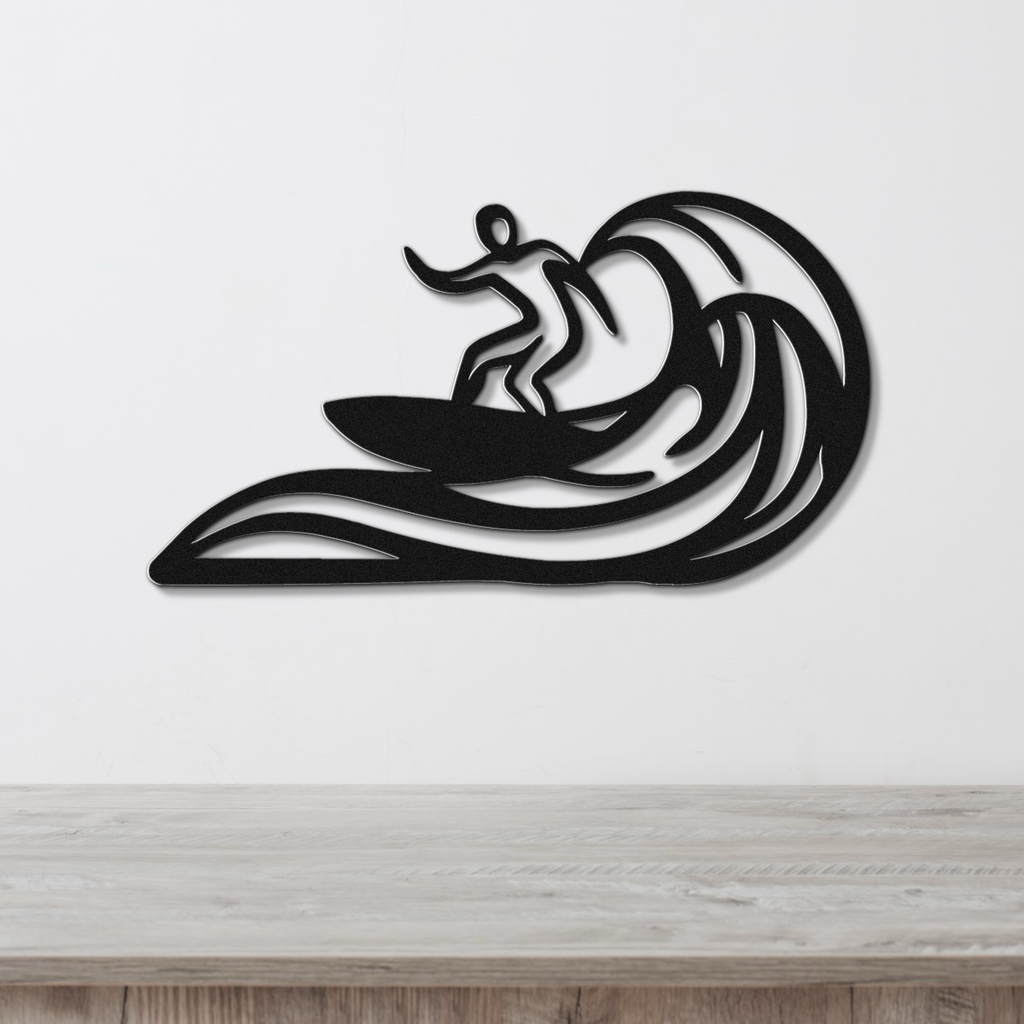Surfer Metal Wall Art