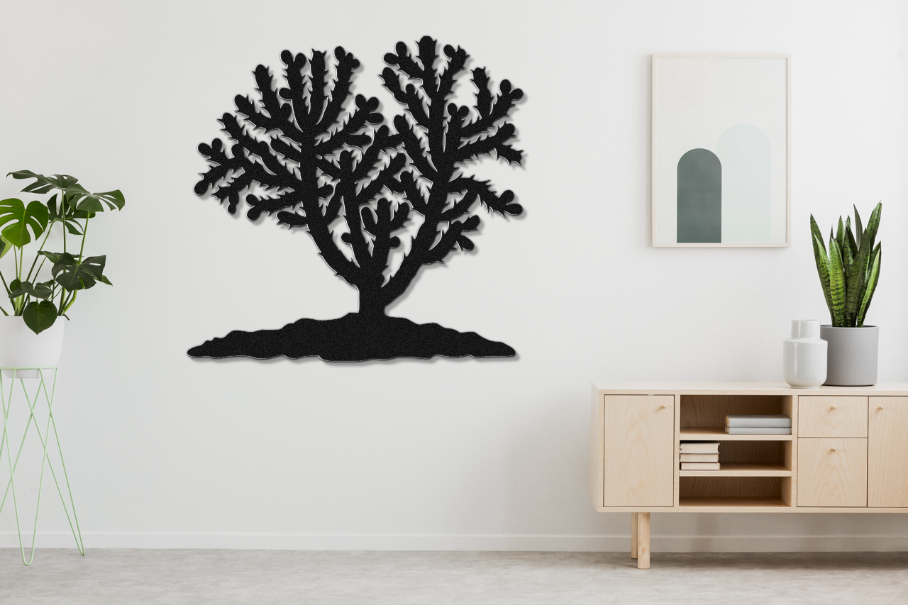 Cholla Cactus Metal Wall Art