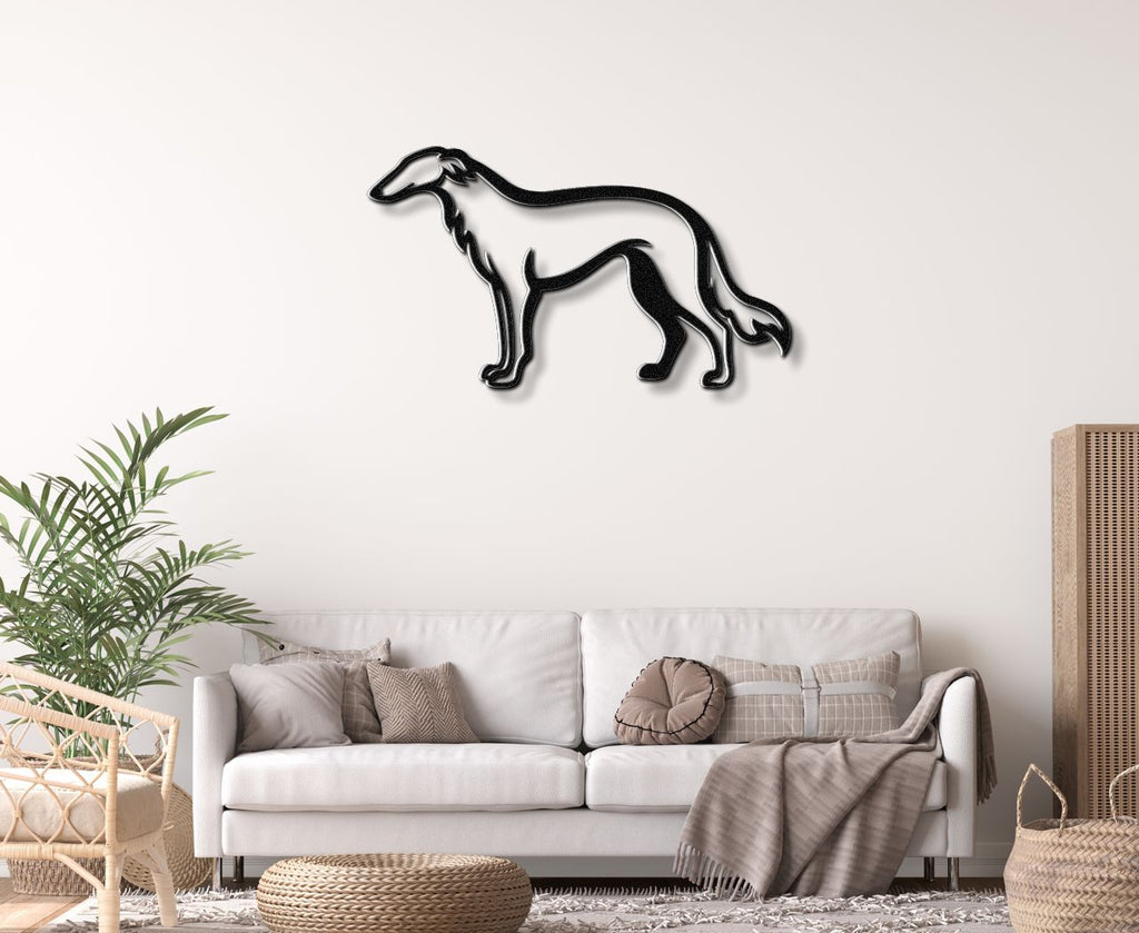 Borzoi Dog Metal Wall Art