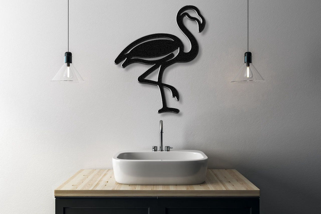 Flamingo Metal Wall Art
