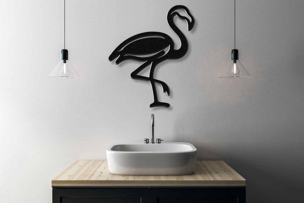 Flamingo Metal Wall Art