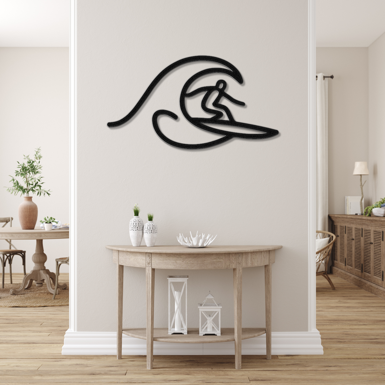 Surfer Metal Wall Art