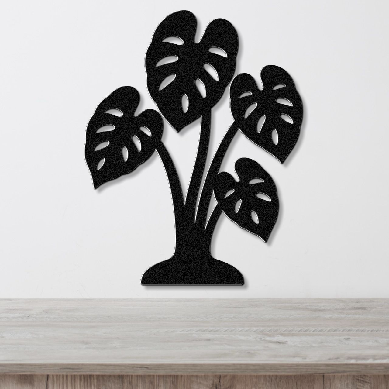 Monstera Plant Metal Wall Art