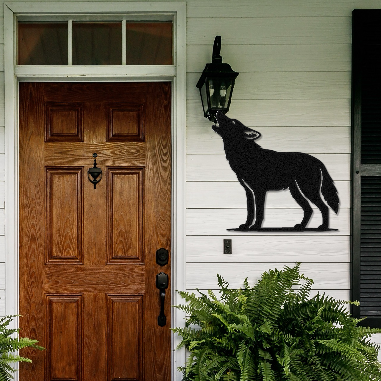 Howling Coyote Metal Wall Art