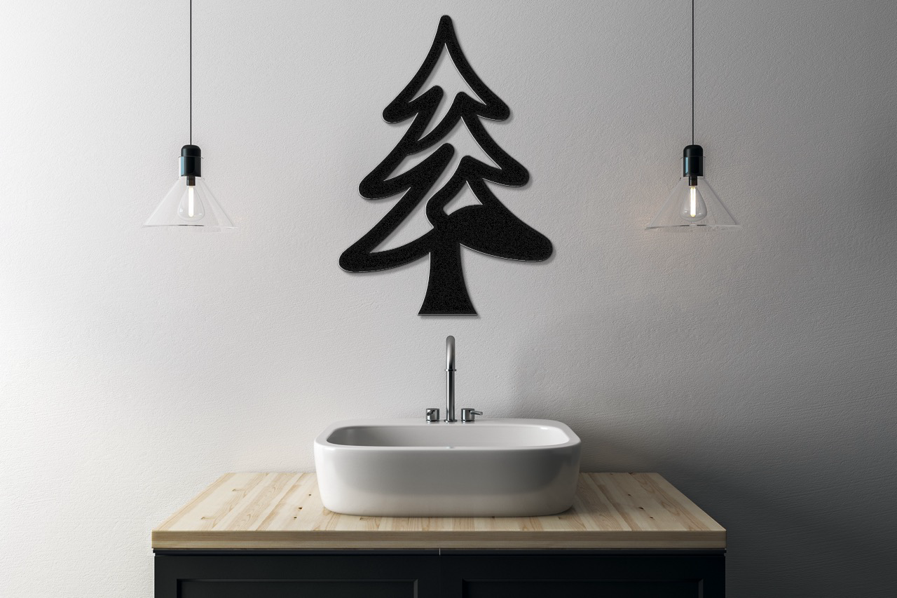 Pine Tree Metal Wall Art