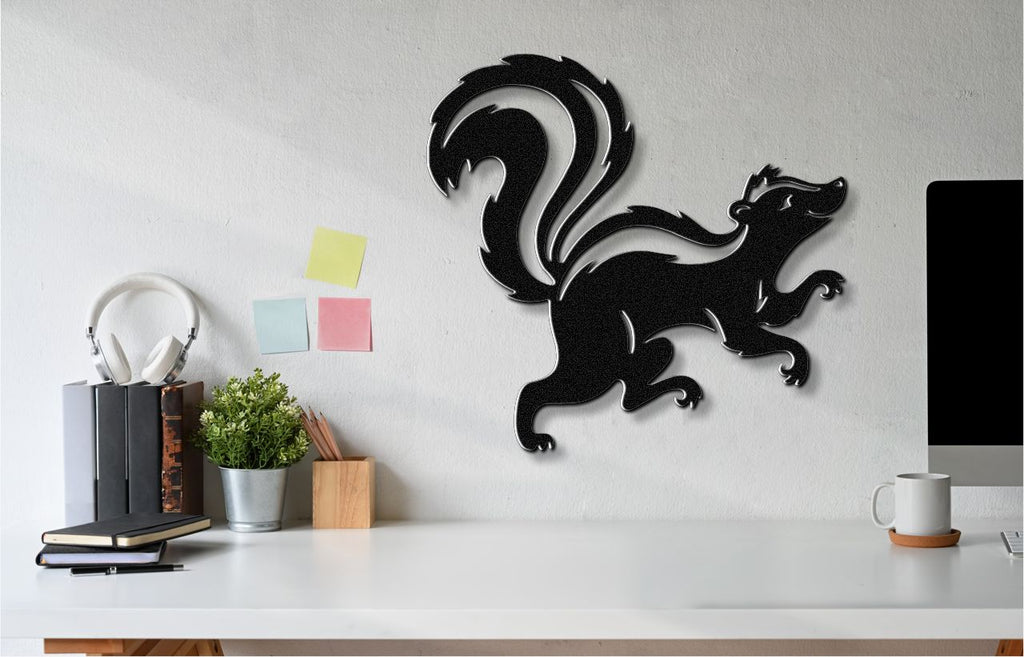 Sneaky Skunk Metal Wall Art