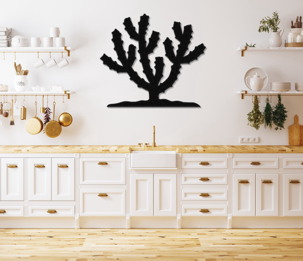 Cholla Cactus Metal Wall Art
