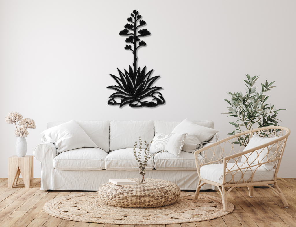 Blooming Agave Metal Wall Art