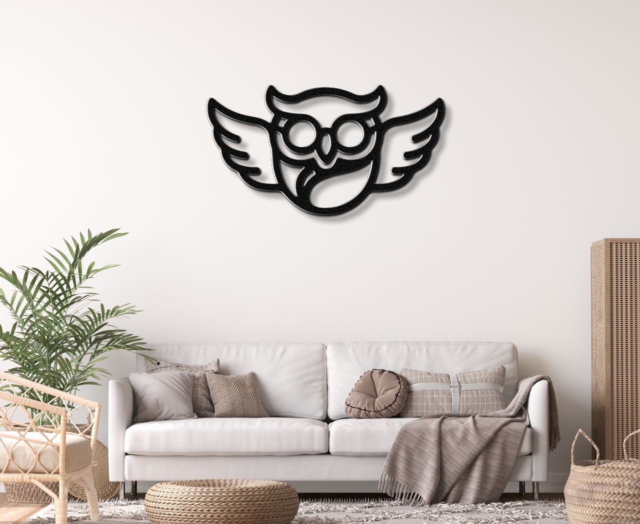 Nerdy Owl Metal Wall Art