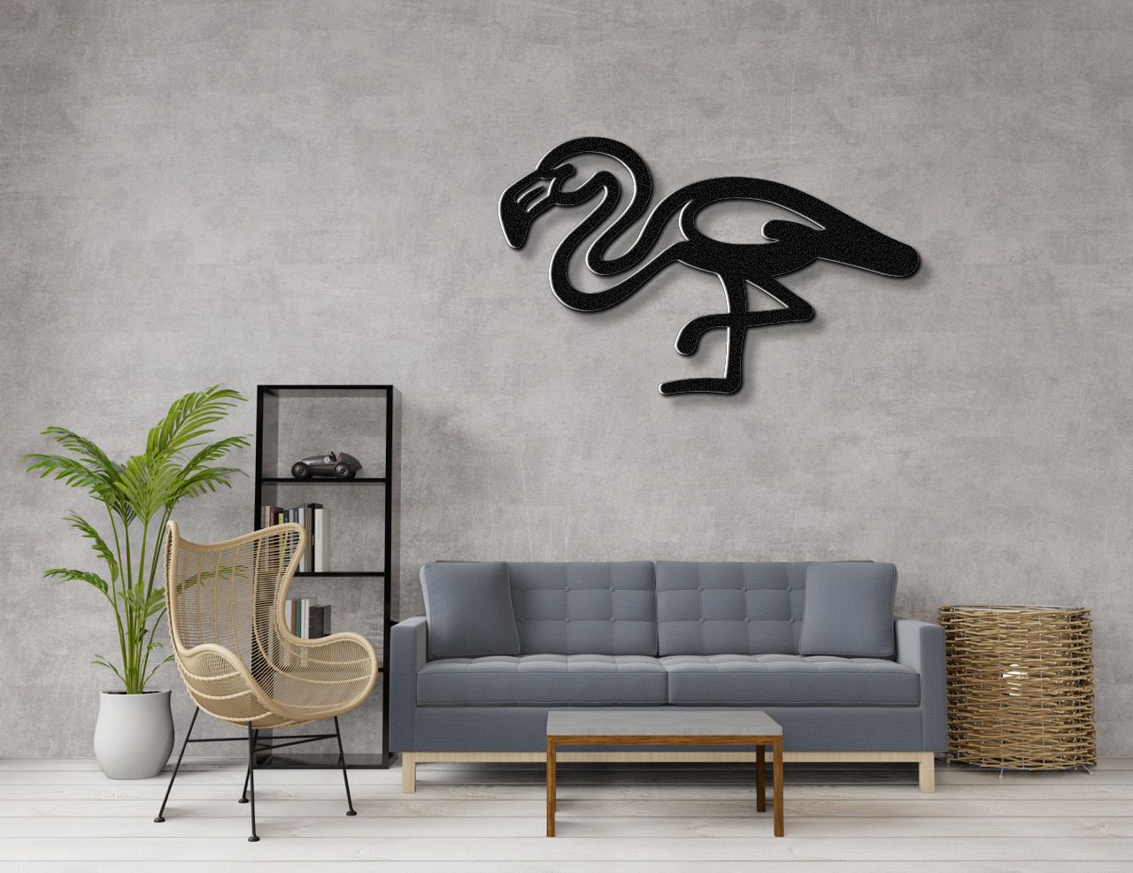 Flamingo Metal Wall Art