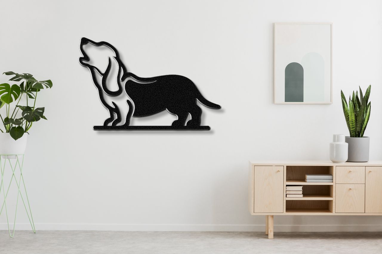 Basset Hound Metal Wall Art