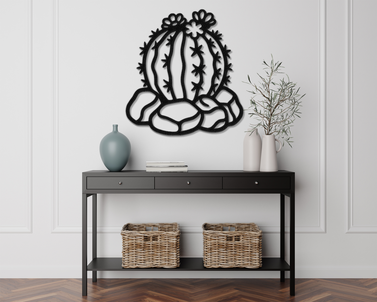 Barrel Cactus Metal Wall Art
